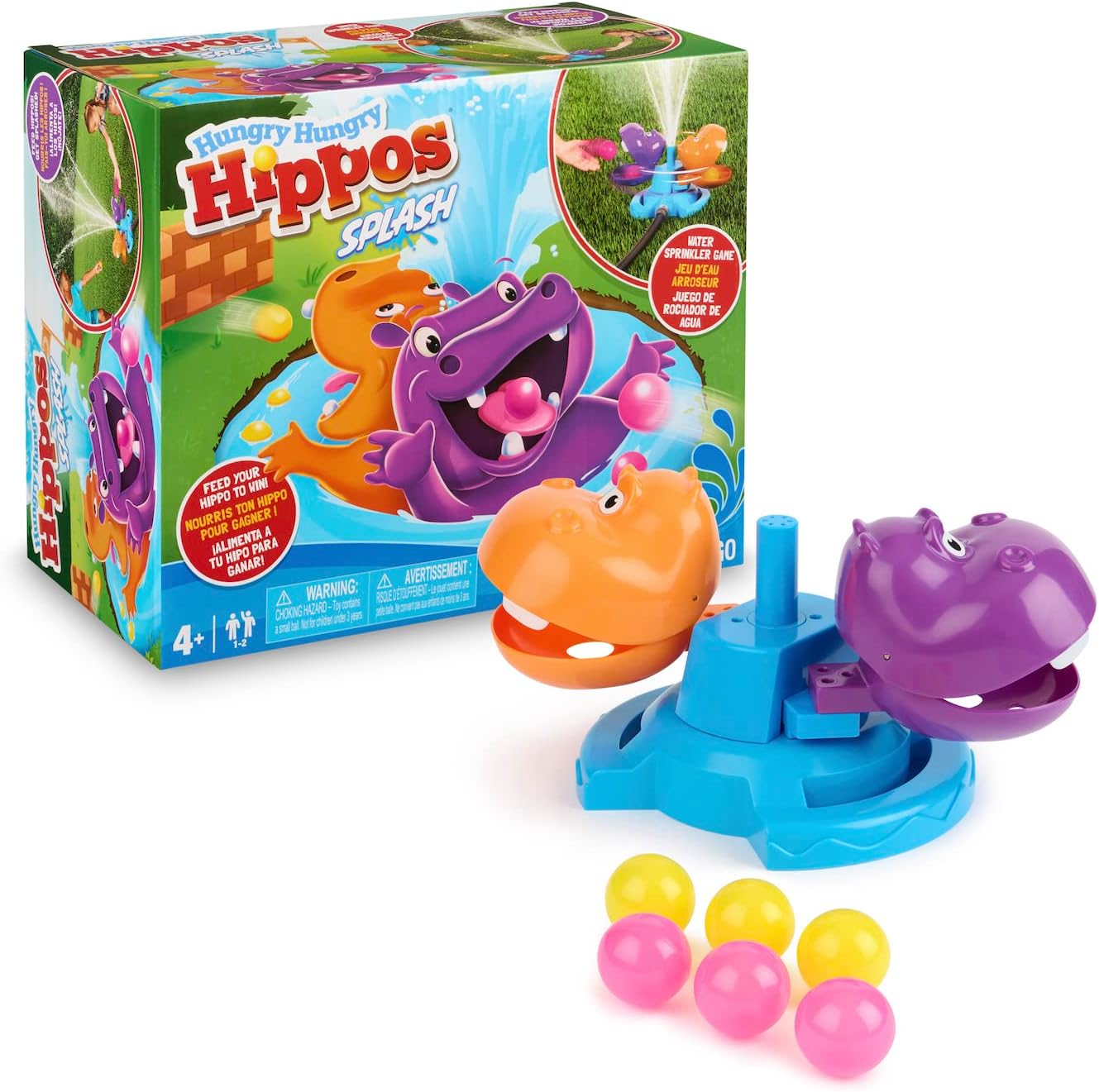 เกมส์ Hasbro Hungry Hungry Hippos Splash – Lawn Water Toys Sprinkler Game for Kids