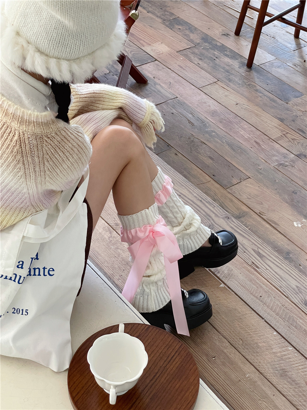 friendly3kid ปลอกขา ถุงเท้า แบบยาว สวมขา ถุงเท้าY2K ระบาย