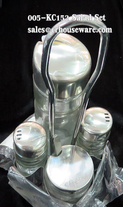 ชุดเครื่องปรุงแบบใส่ซ้อส -น้ำปรุงสลัด (Salad Set) 005-KC152
