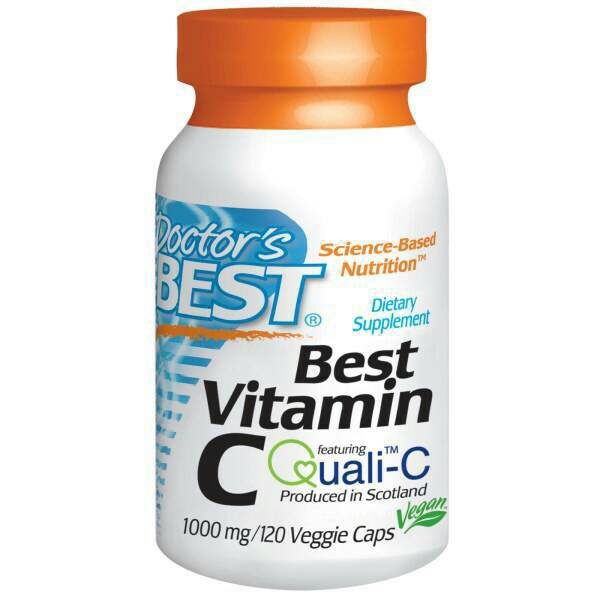 **พร้อมส่ง** Doctor's Best, Best Vitamin C, 1000 mg, 120 Veggie Caps วิตามินซีบริสุทธิ์ เพิ่มภูมิต้านทาน ป้องกันหวัด (ผลิตจากสก๊อตแลนด์)