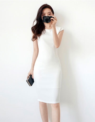 สินค้าพรีออเดอร์ ชุดเดรสแฟชั่นทำงานสไตล์เรียบหรู 4ไซส รหัส PO-Dress-020