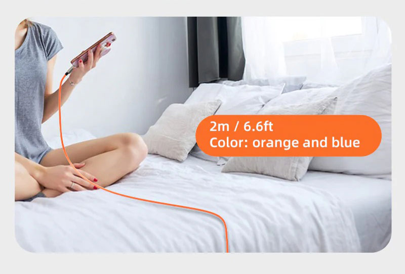 Fast 240W USB-C Charge Cable 2M for iPhone 15 Pro Max, Macbook, Smartphone by Cabletime