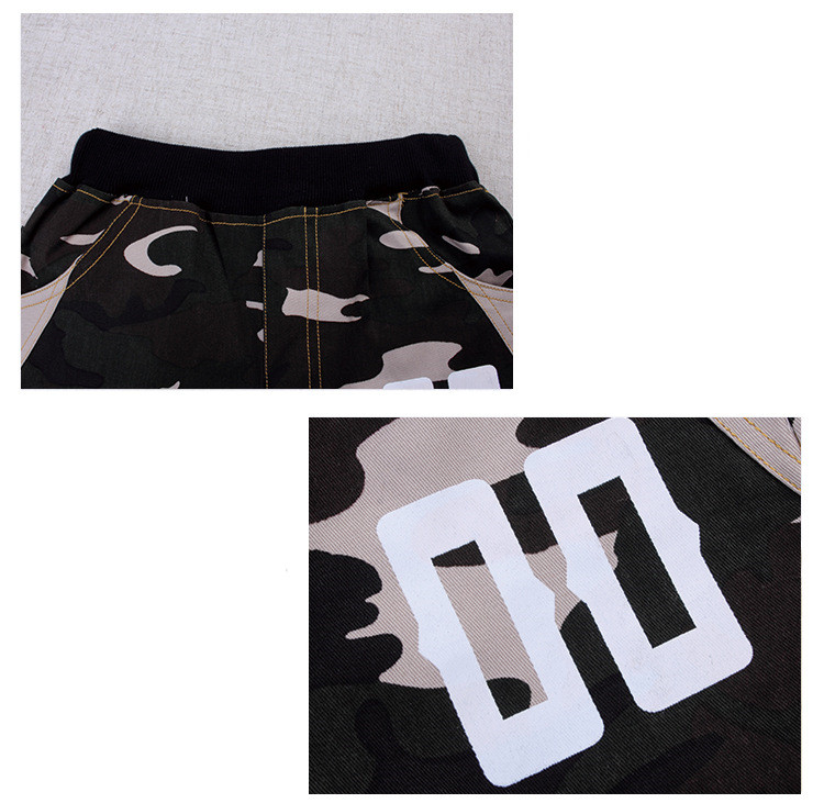 ชุดกันหนาวเด็ก ชุดเสื้อแขนยาวลายทหาร+กางเกงขายาว