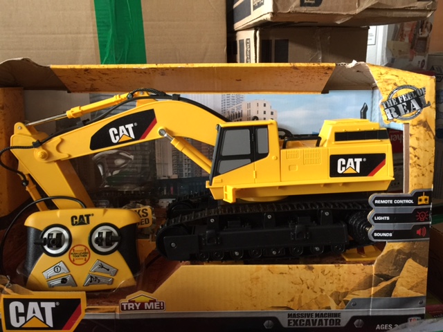 รถตักดินวิทยุบังคับขนาดใหญ่ 15 นิ้ว CAT Excavator Remote with Light and Sound