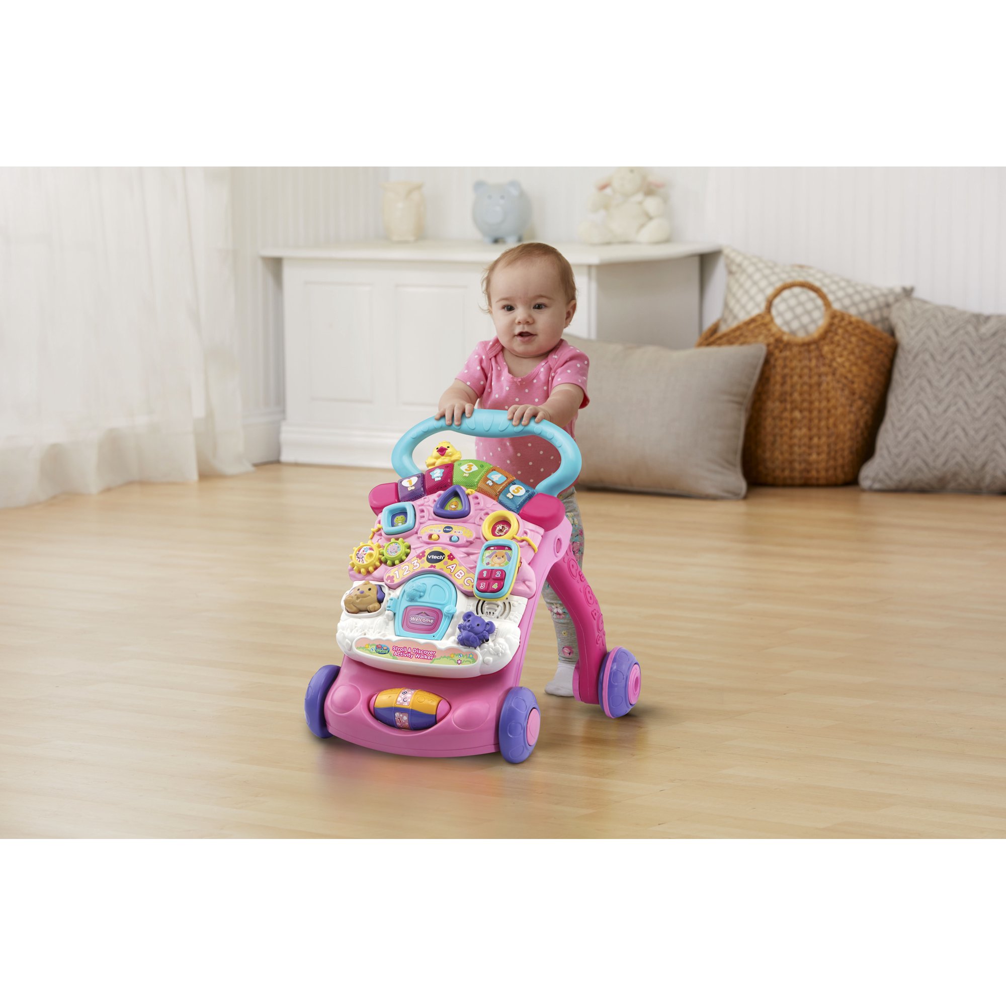 Vtech ของเล่นหัดเดินสุดน่ารัก First Steps Baby Walker Pink สีชมพู
