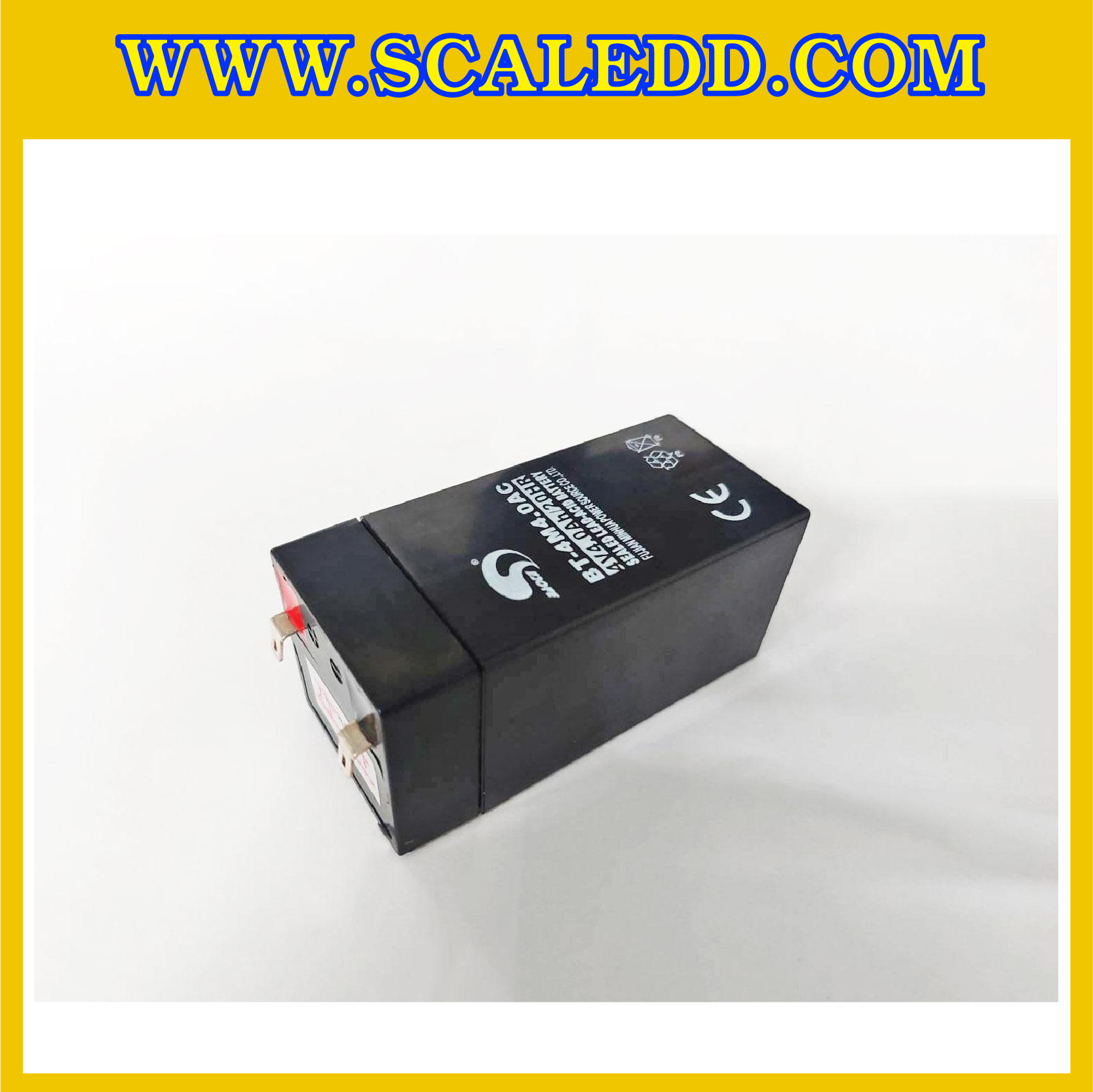 แบตเตอรี่เครื่องชั่ง 4V. 4Ah แบตเตอรี่อะไหล่เครื่องชั่ง แบตหน้าจอเครื่องชั่ง เแบตเตอรี่อะไหล่เครื่องชั่ง Battery 4V 4Ah สำหรับเครื่องชั่ง รุ่น LP7516, JWI-686, IDS714