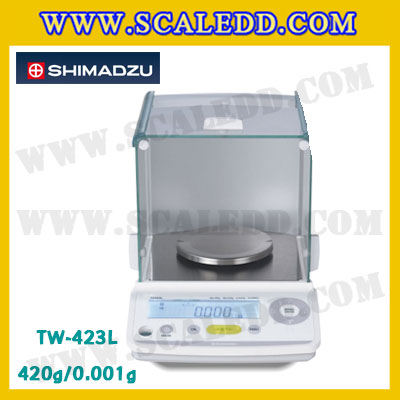 เครื่องชั่งดิจิตอลทศนิยม3ตำแหน่ง รุ่น TW423L พิกัด 420g x 0.001g เครื่องชั่งละเอียดสูง420g เครื่องชั่งน้ำหนัก420กรัม ตาชั่งดิจิตอล420กรัม ยี่ห้อ SHIMADZU รุ่น TW423L