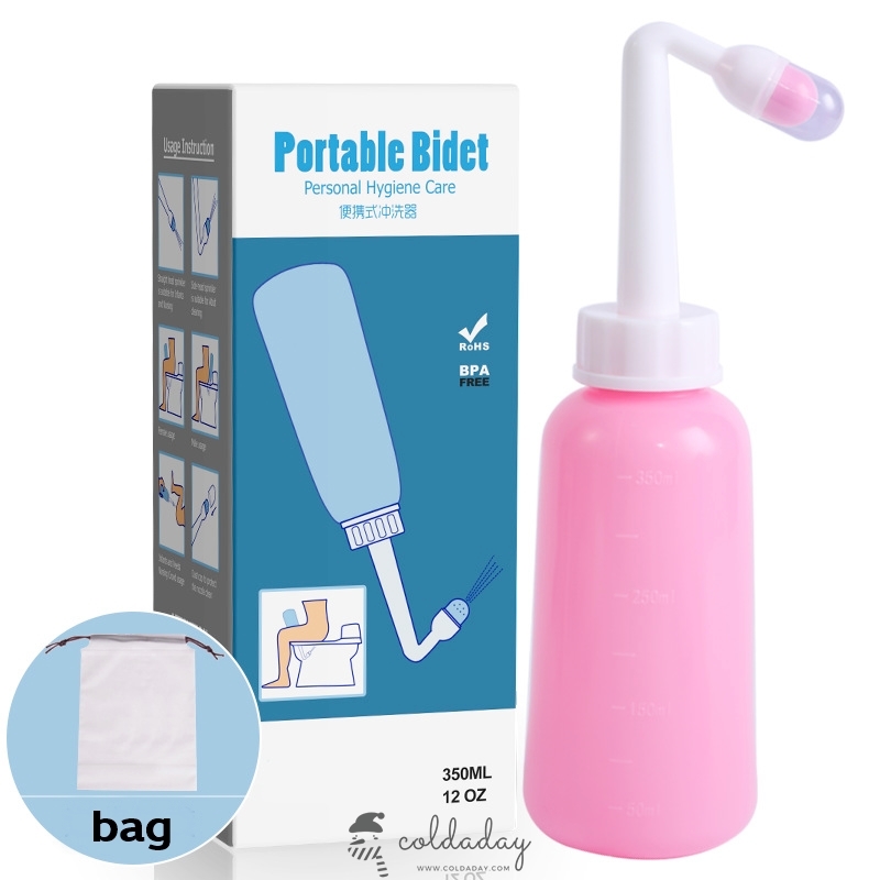 Portable Bidet ที่ฉีดชำระแบบพกพา รุ่นหัวงอ 350 ml.