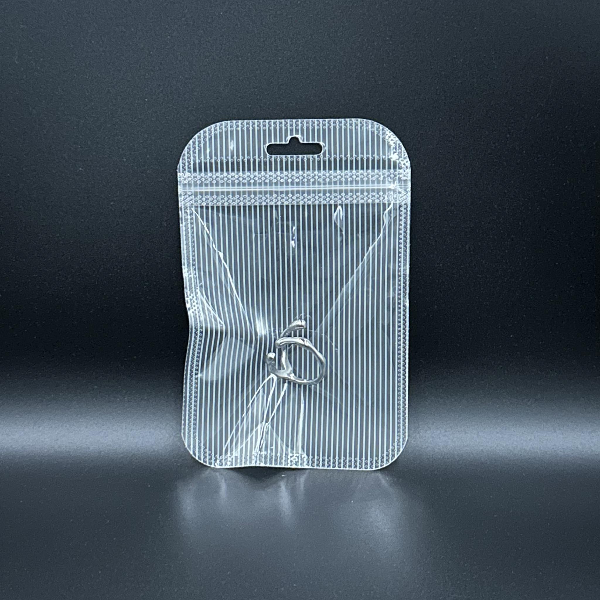 ถุงซิปใสใส่สายชาร์จ , หูฟัง , เครื่องประดับ ขนาด 8.5 x 13 cm. ลายทางใส (100 ใบ)