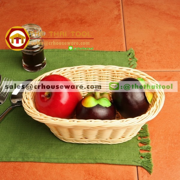 ตะกร้าหวายเทียม แบบวงรี 005-TWPBB-22