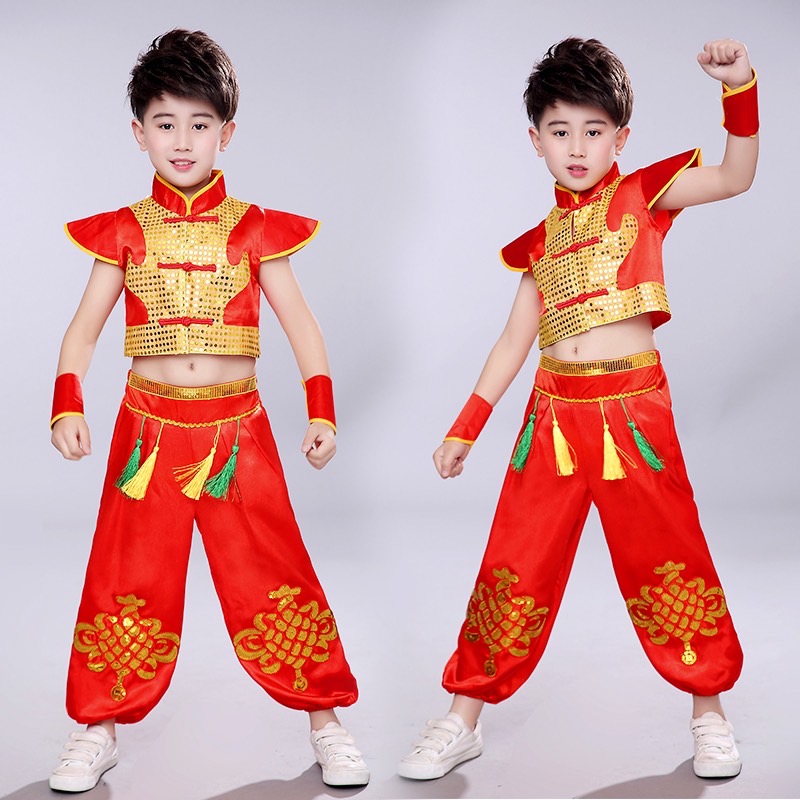 พร้อมส่ง ชุดตรุษจีน ชุดกี่เพ้า เสื้อ+กางเกงขายาว