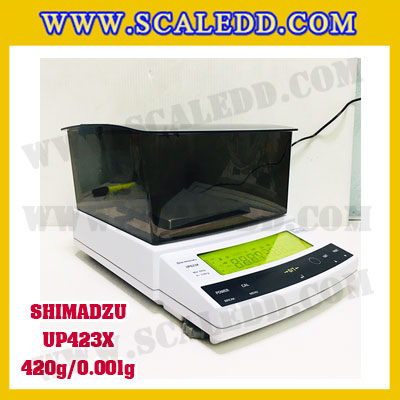 เครื่องชั่งดิจิตอล ทศนิยม 3 ตำแหน่ง รุ่น UP423X 420gx0.001g เครื่องชั่งละเอียดสูง420g เครื่องชั่งน้ำหนัก420g ตาชั่ง420กรัม พิกัดน้ำหนัก 420g ความละเอียด 0.001g ยี่ห้อ SHIMADZU รุ่น UP423X
