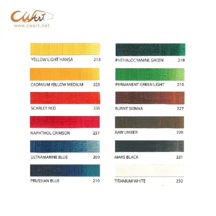 ชุดสีน้ำมันศิลปากรประดิษฐ์ 12ml,12สี