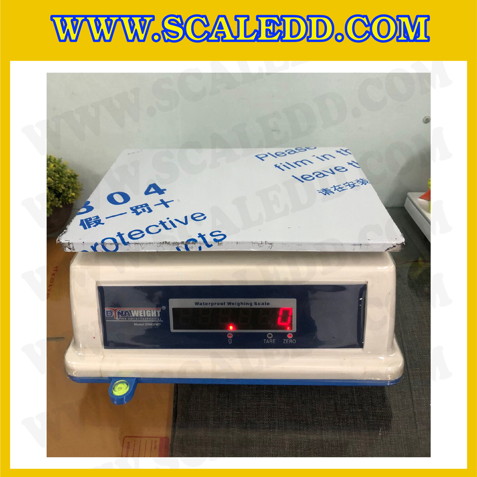 เครื่องชั่งกันน้ำ15kg เครื่องชั่งดิจิตอลกันน้ำ พิกัดน้ำหนัก 15kg ค่าละเอียด 5g ยี่ห้อ Dynaweight รุ่น DW68WP (เครื่องชั่งผ่านตรวจรับรองจากสำนักชั่งตวงวัด)