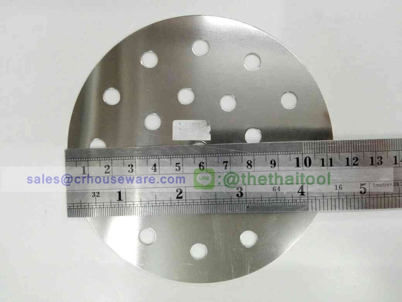 แผ่นสเตนเลสรองเข่งติ่มซำ ขนาด 4.5 นิ้ว 005-SL-0045