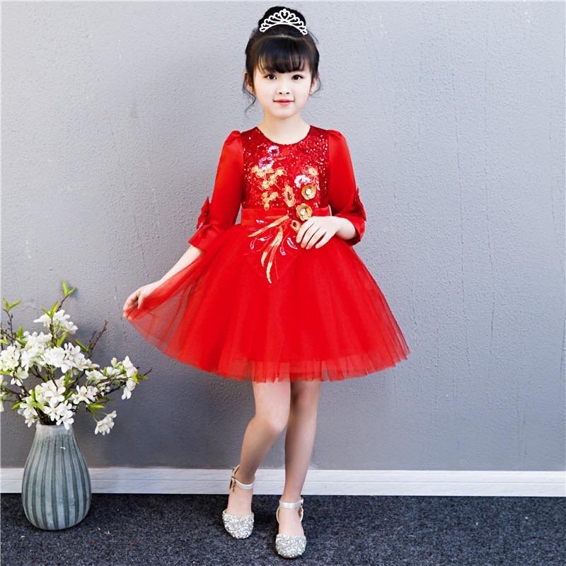 ชุดจีน กี่เพ้า เดรสกระดุมหน้า เปิดไหล่ สีแดง