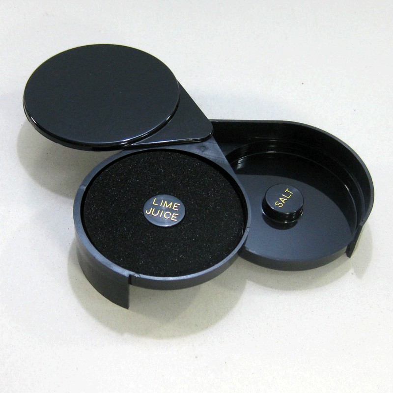 ถาดใส่เกลือ + ฟองน้ำ ( 2 ถาด ) Glass Rimmer