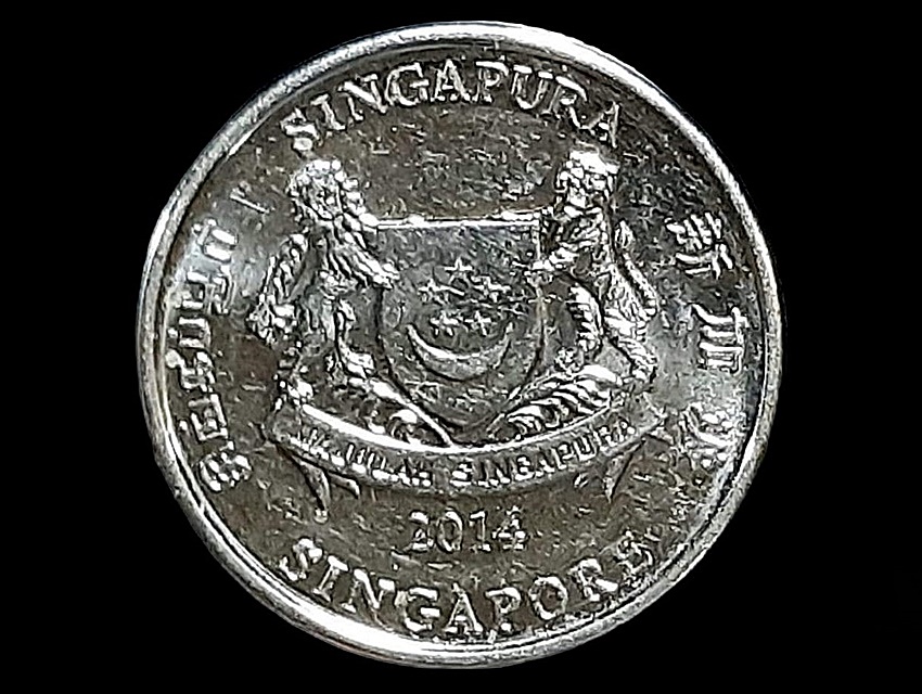 เหรียญ เงินตรา ประเทศ สิงคโปร์ Cents 2014
