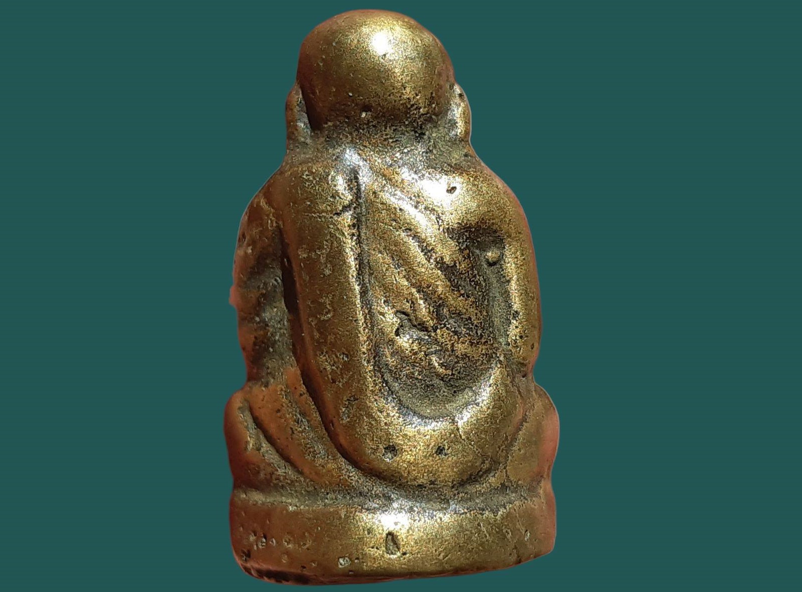 รูปเหมือน หลวงพ่อเงิน อาจารย์แจ๊ะ วัดบางคลานเหนือ ปี 2472 หน้านกฮูกเล็ก เนื้อทองผสม