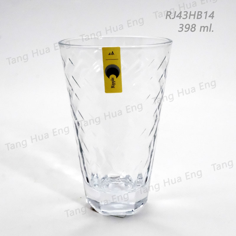 ( 6 ใบ ) แก้วไฮบอล Ripple Hi-Ball Glass 398 ml #RJ43HB14