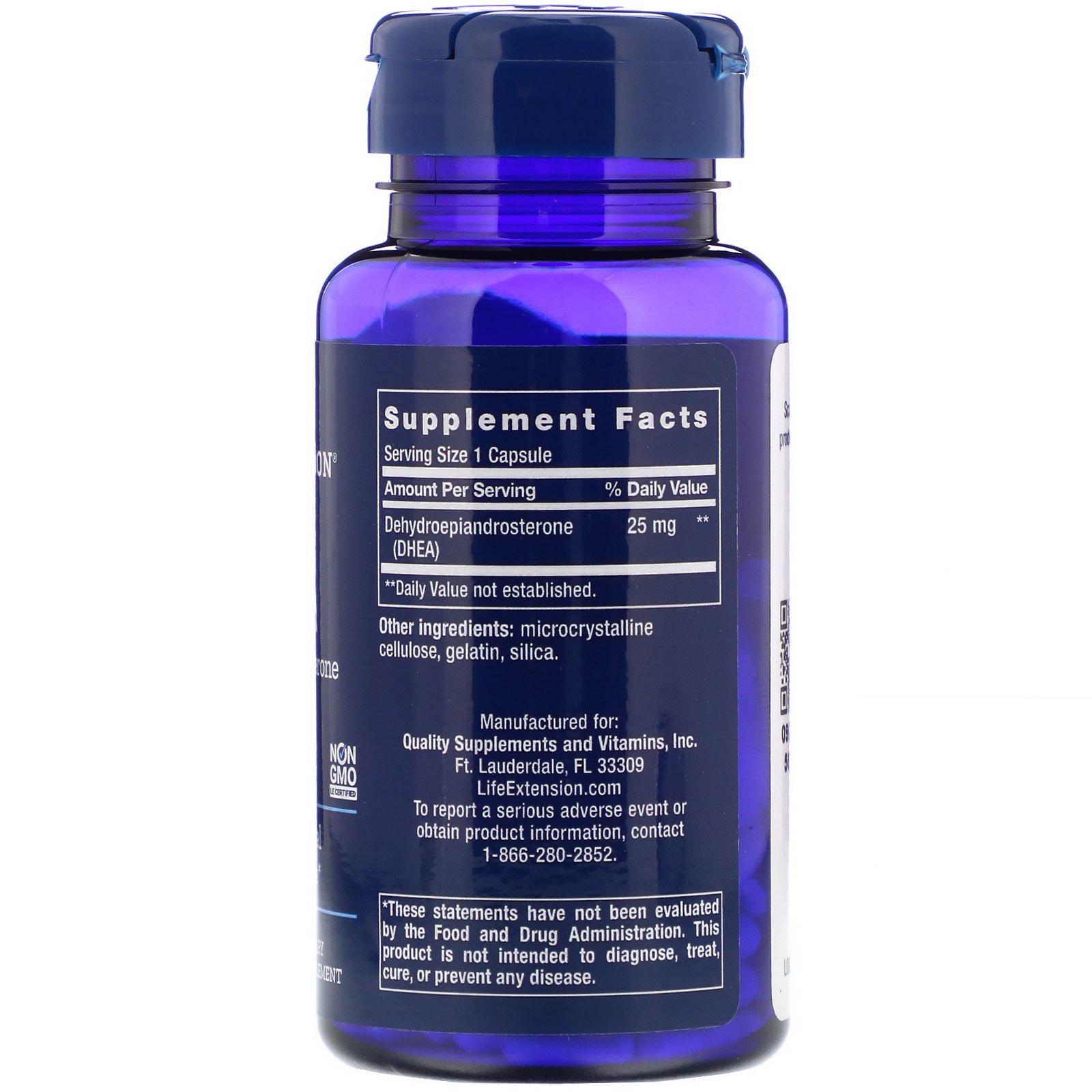 (Pre order) Life Extension, DHEA, 25 mg, 100 Capsules ปรับสมดุลฮอร์โมน และช่วยชะลอวัย ต้านการชรา