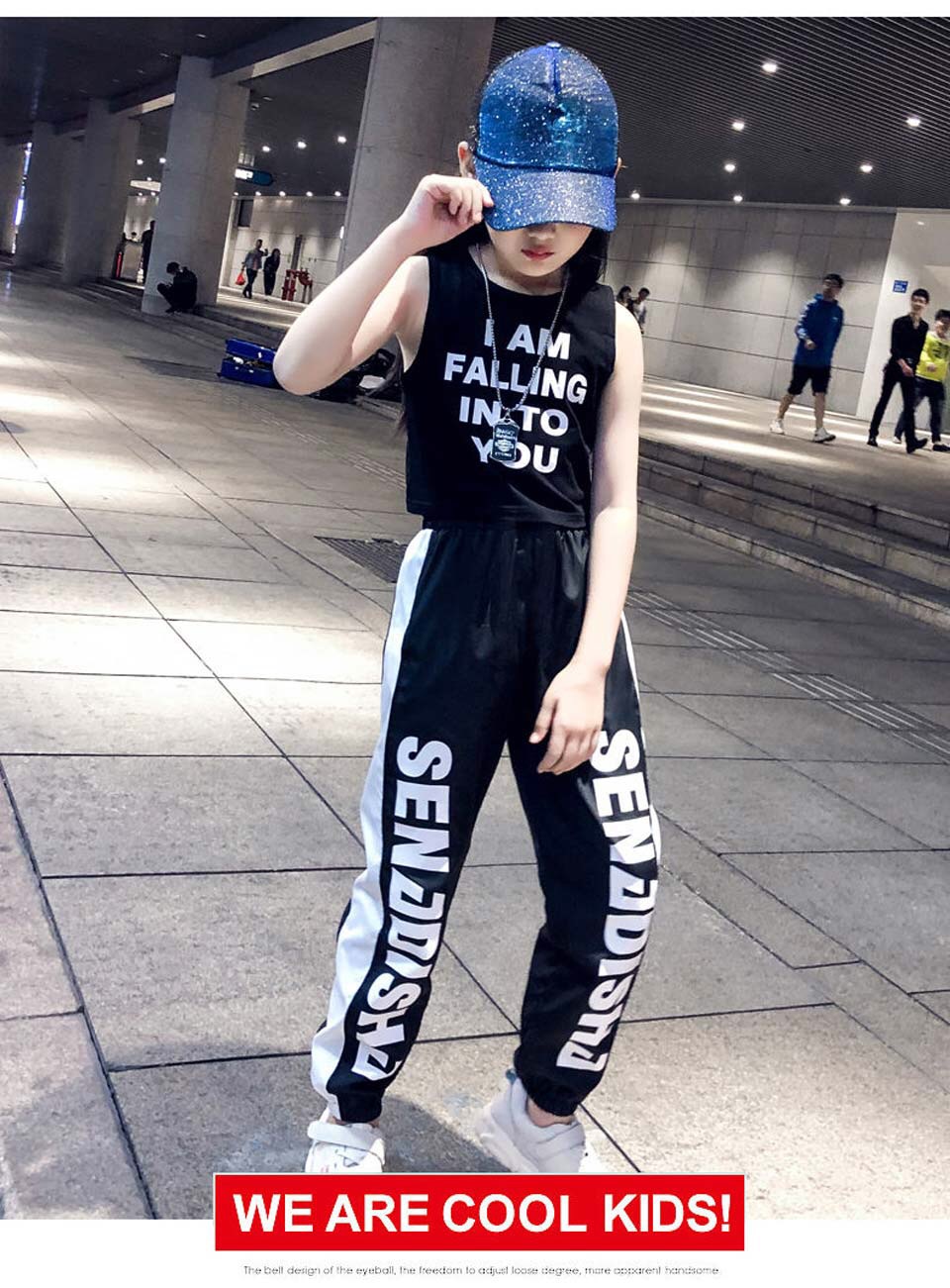 ชุดเต้น ชุดแดนซ์ เสื้อแขนกุดสีดำ +กางเกง