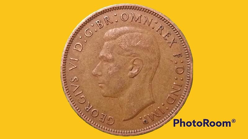เหรียญ เงินตรา ประเทศ สหราชอาณาจักรบริเตนใหญ่และไอร์แลนด์เหนือ Penny (George VI) 1947