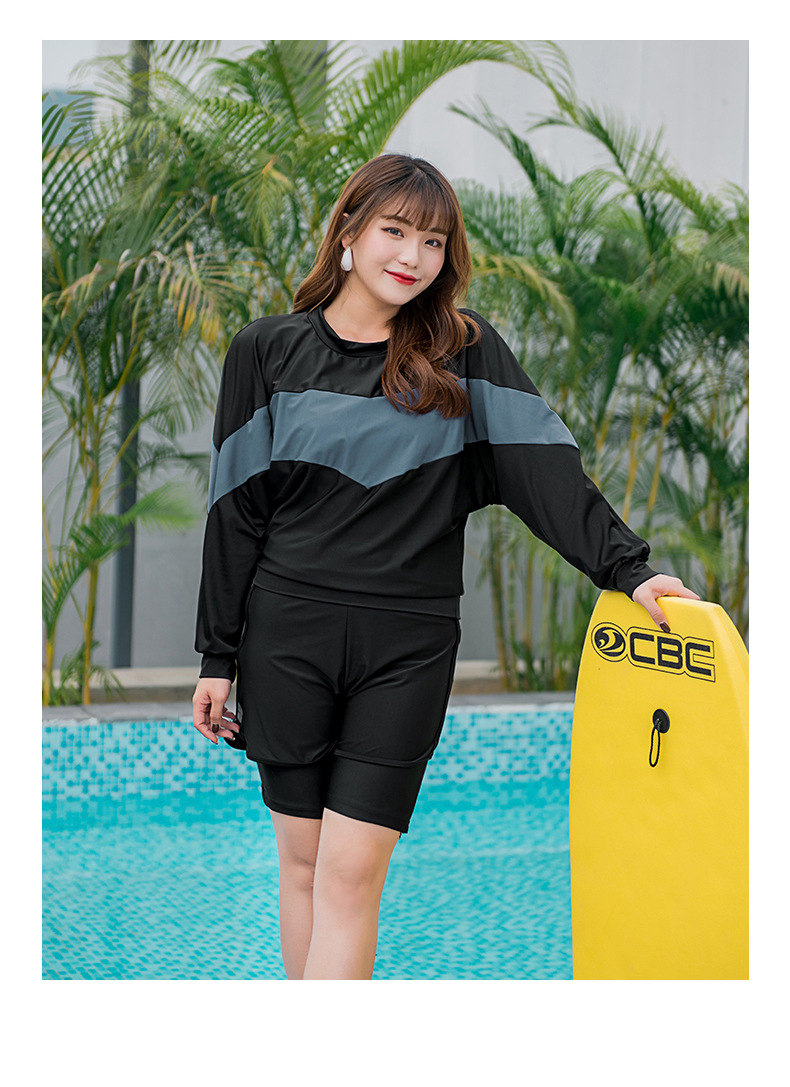 ชุดว่ายน้ำคนอ้วน 6xl เซต 3 ชิ้นบรารอบอก 42-48 นิ้ว รอบเอว 38-44สะโพก 42-52 นิ้วกางเกงยาว 21 นิ้ว เสื้อตัวนอกอก 54 ผ้าดี งานสวยมากค่ะ