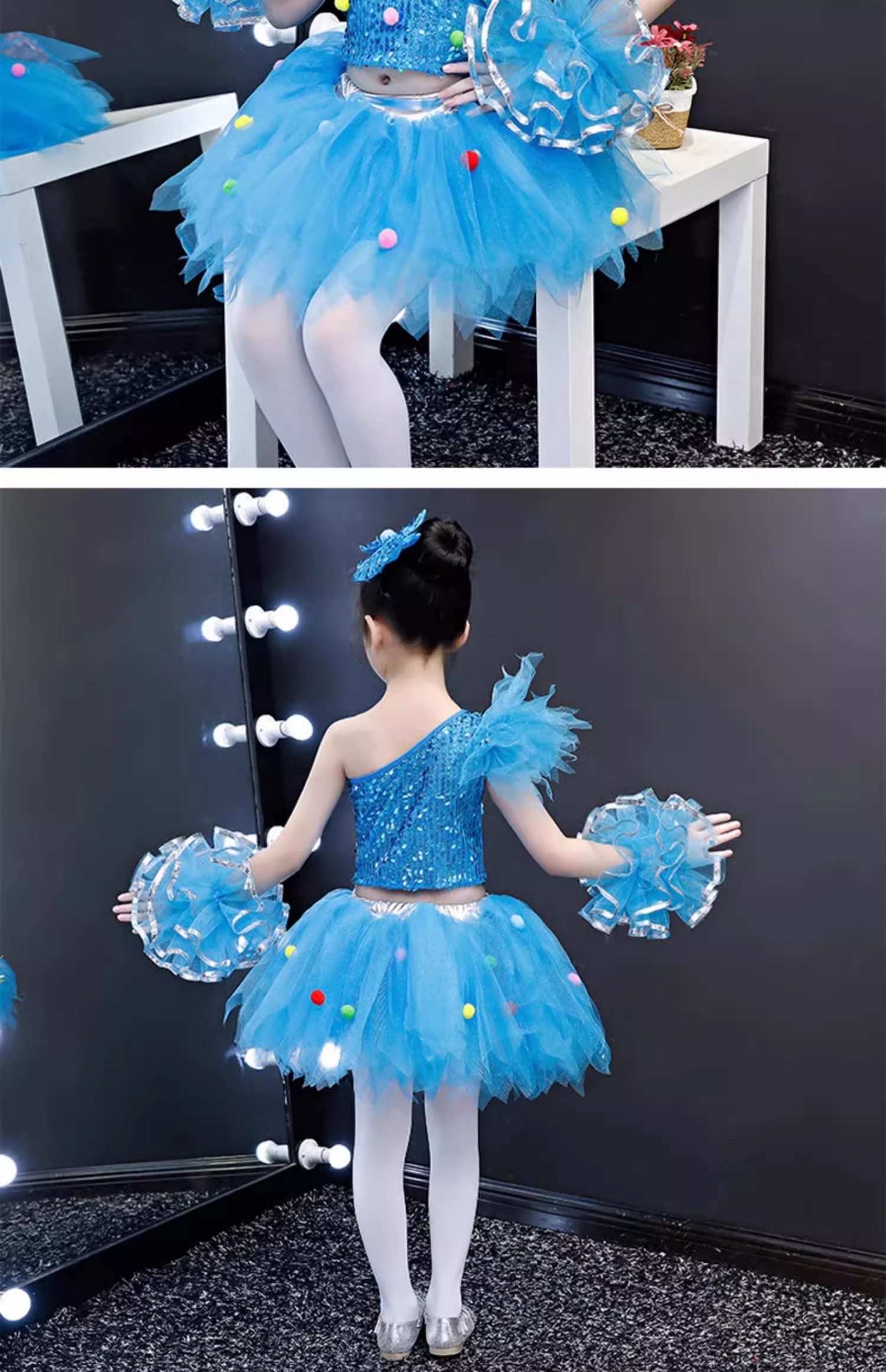 ชุดเต้นเด็ก หลีด เชียร์ กีฬาสี ชุดปอม การแสดงเด็ก