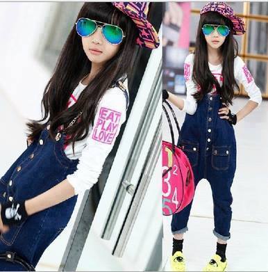 พร้อมส่ง ชุดเด็ก : เอี้ยมยีนส์ขายาว_ไม่รวมเสื้อตัวใน