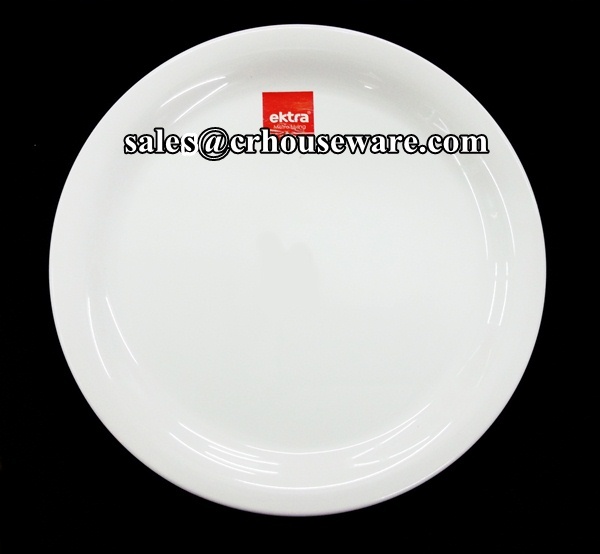 ROUND PLATE 9" จานทรงกลมตื้น หนาพิเศษ 017-P2004