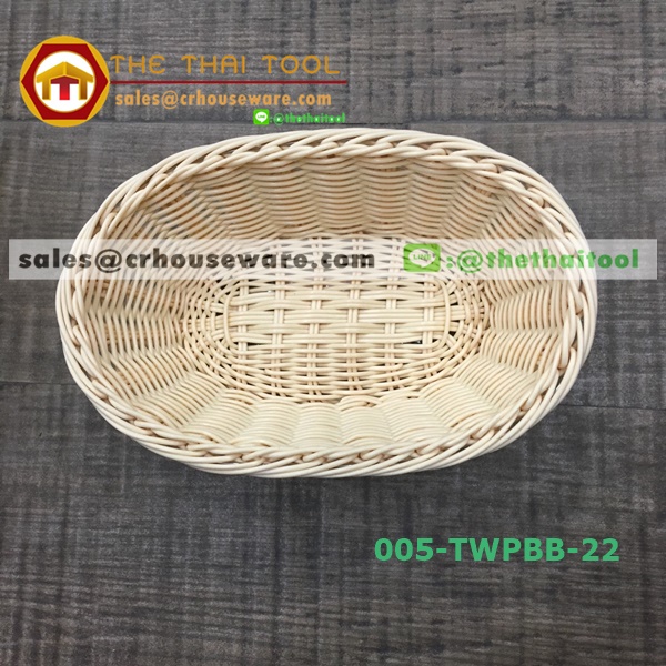 ตะกร้าหวายเทียม แบบวงรี 005-TWPBB-22