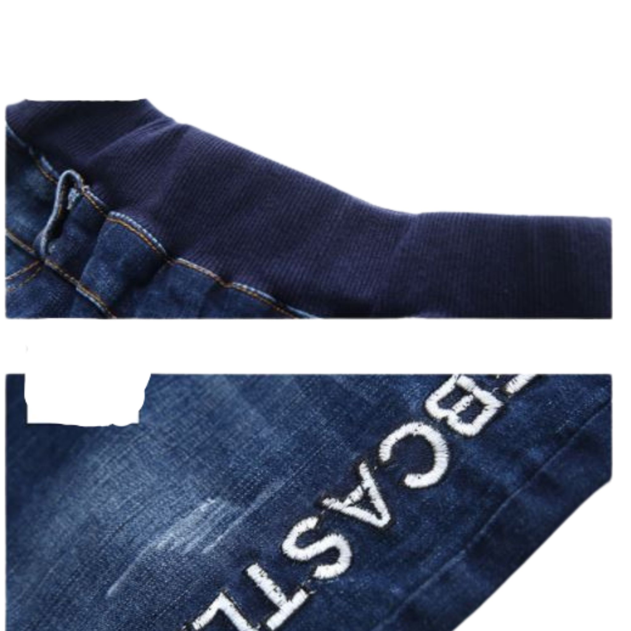 สินค้าพร้อมส่ง กางเกงยีนส์เด็กชาย แต่งลาย