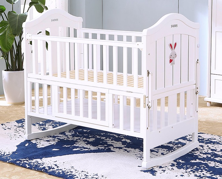 เตียงนอนเด็กไม้สีขาว รุ่นMulti funcition TP21035 (WD1)