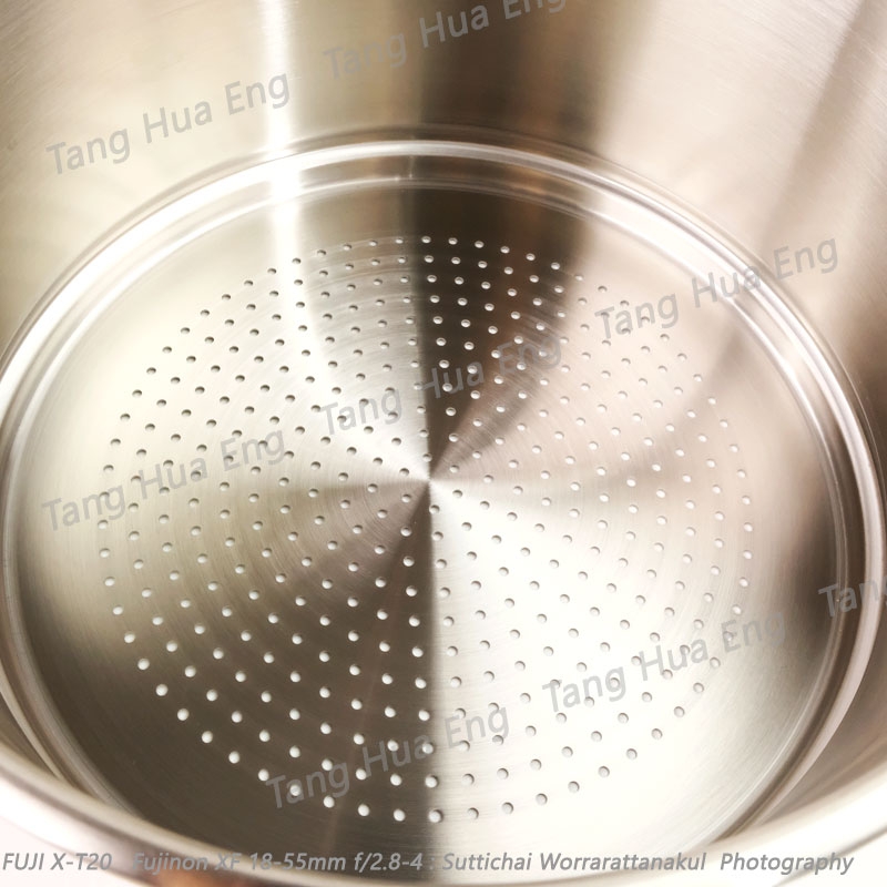 Zebra หม้อหุงต้มสเตนเลส Estio Pro 22 ซม. สูง + ชั้นนึ่ง ( รูเล็ก ) ตราหัวม้าลาย