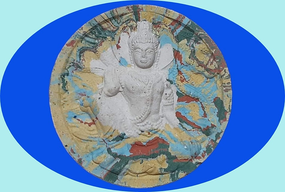 จตุคามรามเทพ หลัง พระพิฆเนศ เนื้อผงสายรุ้ง