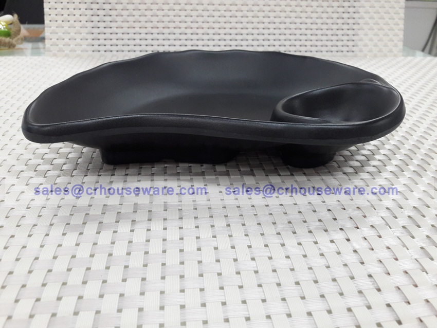 จานสแน็ก พร้อมช่องน้ำจิ้ม 017-PX-H161985