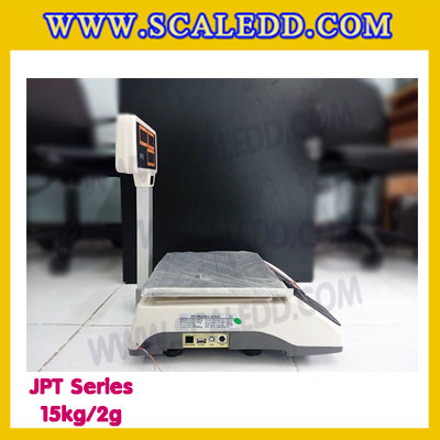 เครื่องชั่งดิจิตอล15กิโลกรัม เครื่องชั่งดิจิตอล15kg เครื่องชั่งคำนวณราคา เครื่องชั่งคิดเงินพร้อมปริ้นเตอร์ในตัว พิกัด 15kg ความละเอียด 2g ยี่ห้อ JADEVER รุ่น JPT (ผ่านตรวจรับรองจากสำนักงานกลางชั่งตวงวัด)