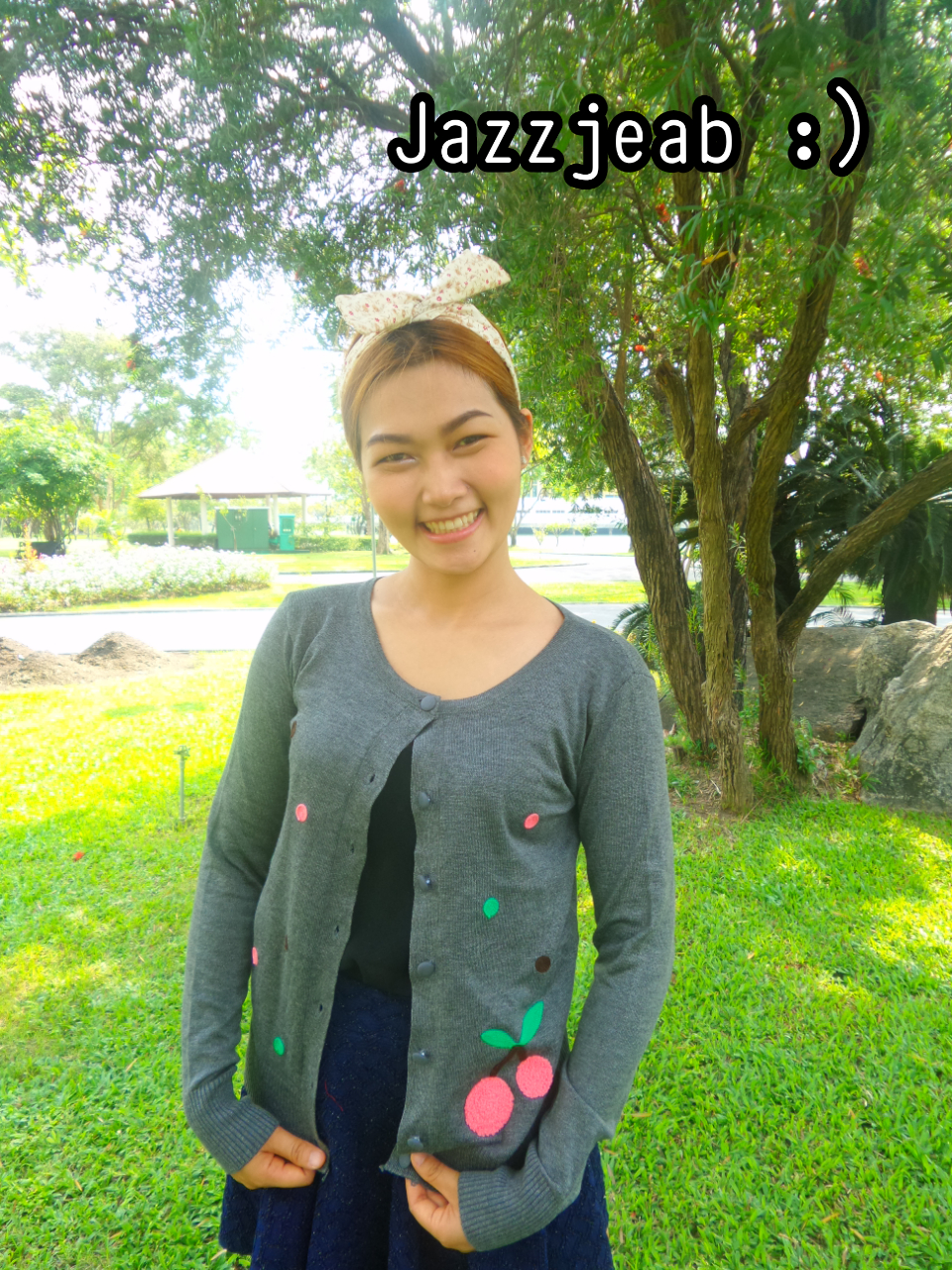 เสื้อคลุม เชอรี่ สีเทาเข้ม