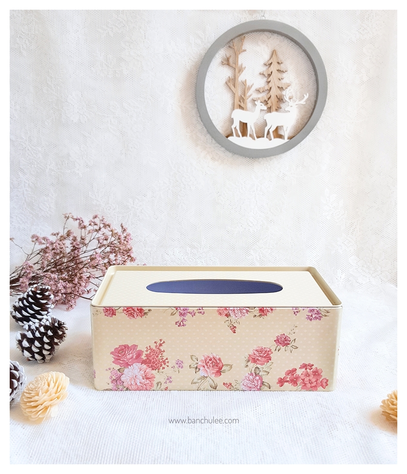 Tin Tissue Box กล่องทิชชู่ งานสังกะสี 25 cm.