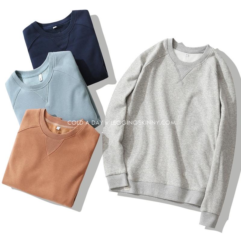 เสื้อสเวตเตอร์บุขนกันหนาวผู้ชาย สไตล์ญี่ปุ่น มี 8 สี