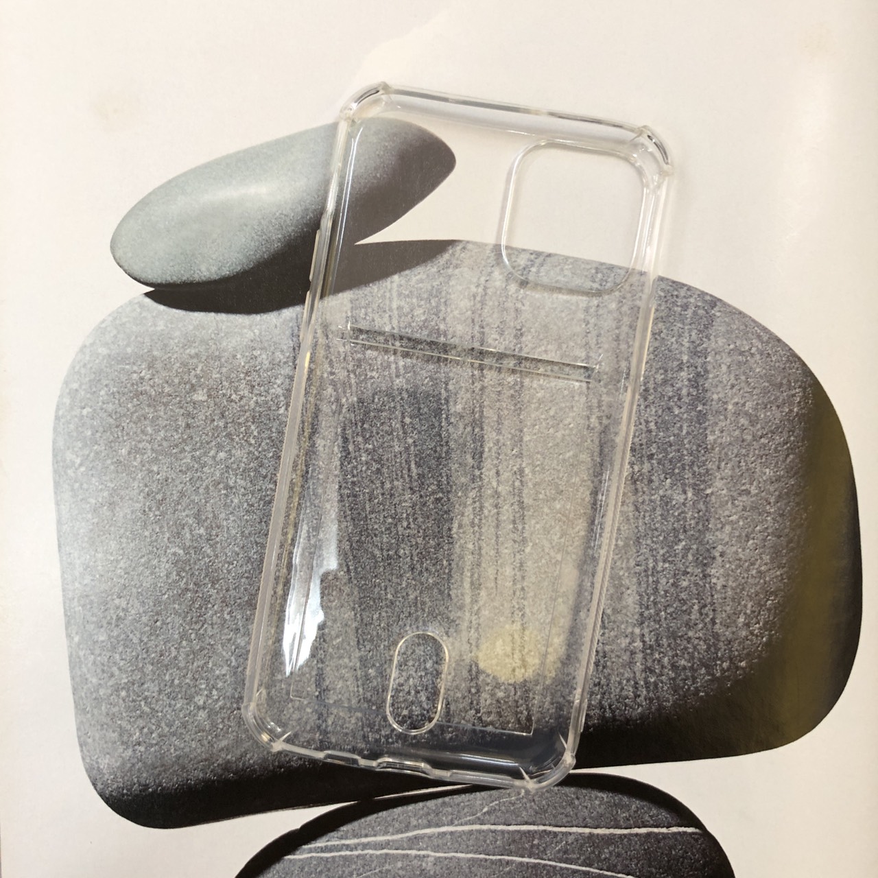 iPhone11 Pro เคสใสนิ่มใส่บัตร ใส่รูปได้ (มุมกันกระแทก)