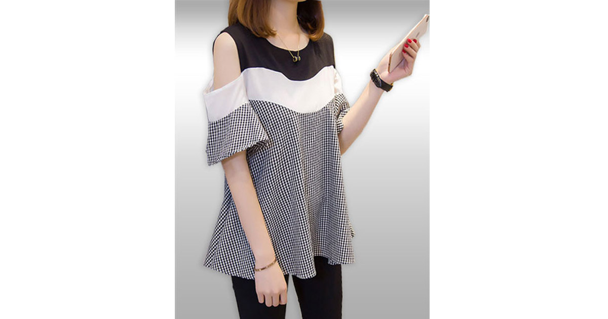 เสื้อแฟชั่นทรงบานน่ารักสไตล์เกาหลี รหัส 2420