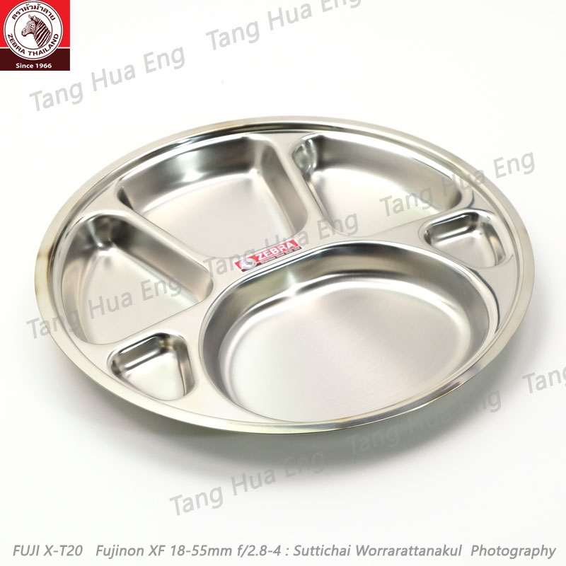 Zebra ถาดหลุมกลมสเตนเลส 35 ซม. ตราหัวม้าลาย