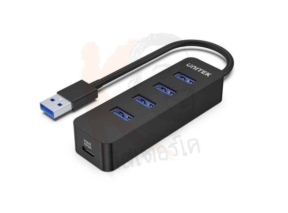 USB3.0 uHUB Q4 4 Ports with USB-C Power Port รองรับ BC1.2 by Unitek