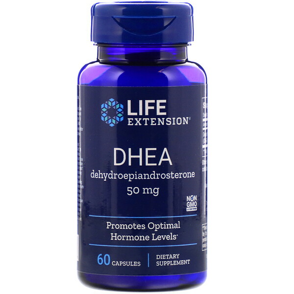 (Pre order)Life Extension, DHEA, 50 mg, 60 Capsules ปรับสมดุลฮอร์โมน และช่วยชะลอวัย