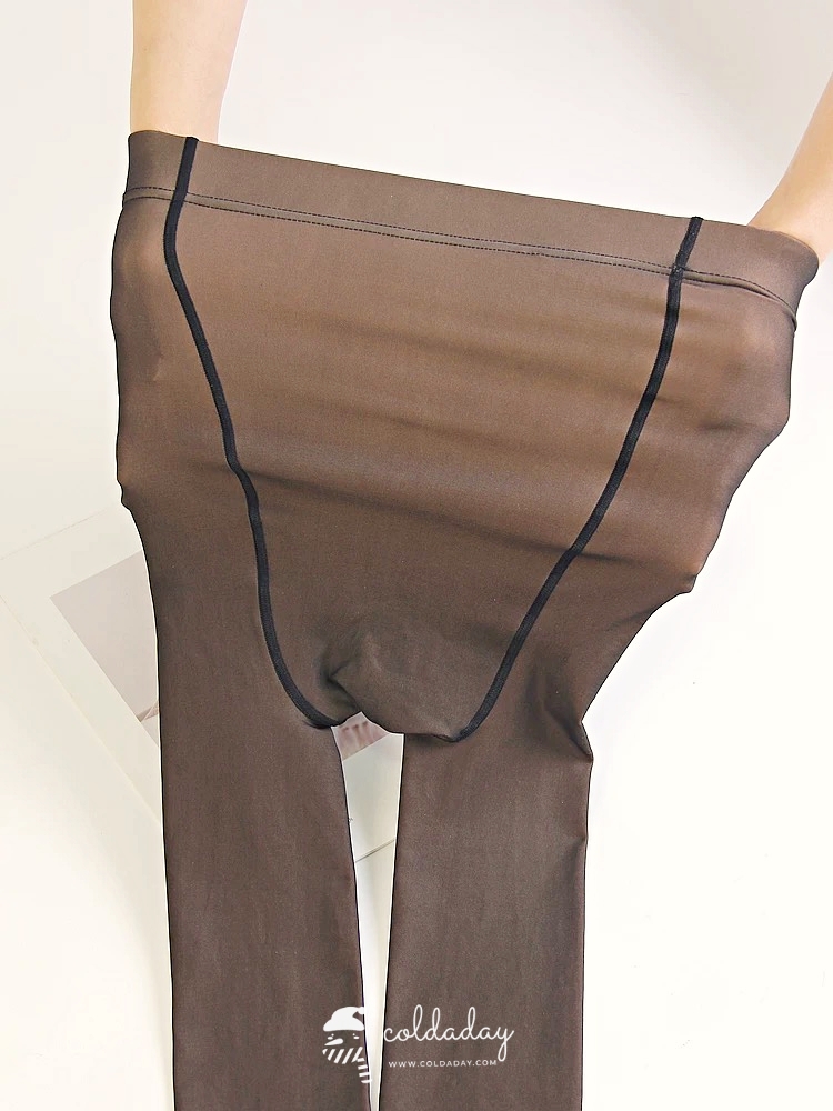 เลกกิ้งถุงน่องซีทรู สีดำ (ไม่บุขน)