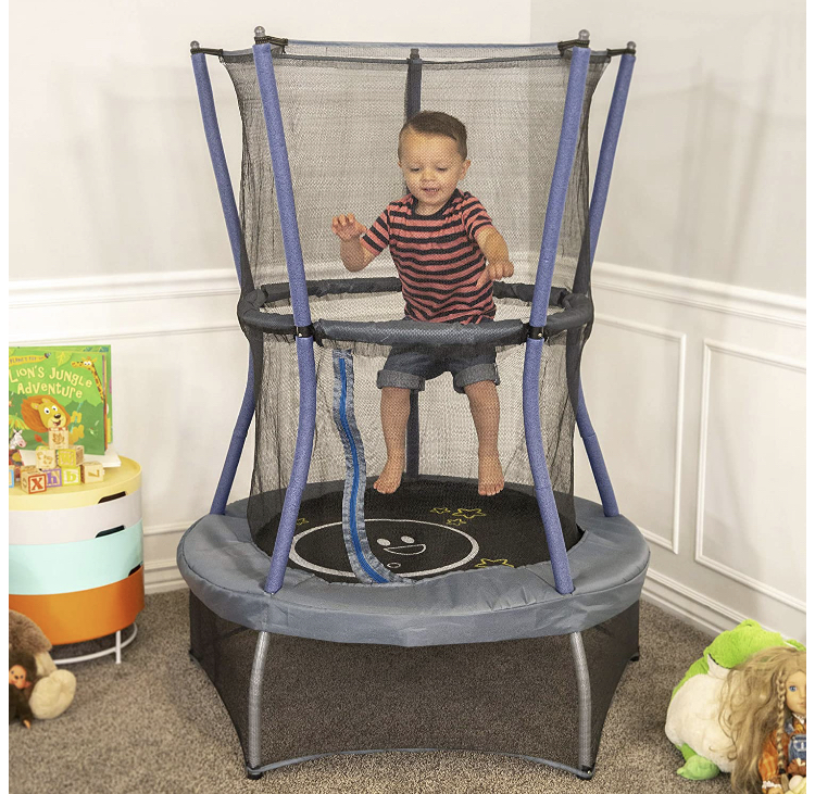 แทรมโพลีน Trampolines 40 - inch , Dark Blue/Grey with Moon & Stars with Enclosure Skywalker ขนาด 40 นิ้ว