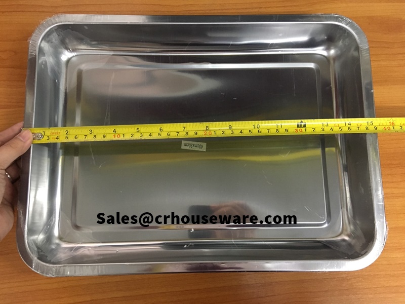 ถาดสแตนเลสใส่อาหาร (รุ่นประหยัด) 008-USTR4030