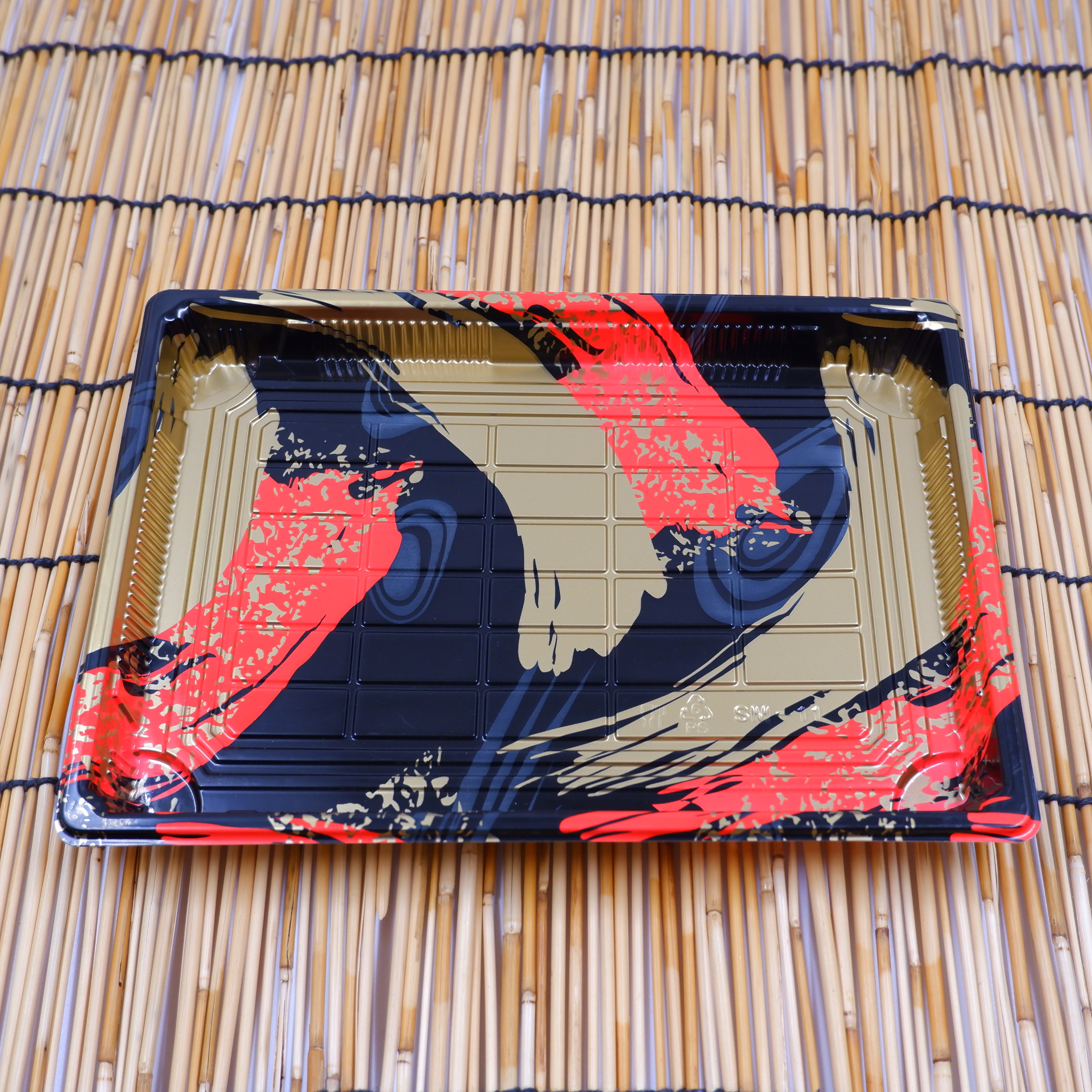 ถาดใส่ซูชิ กล่องใส่ซูชิ SM-1111 Red-Gold (50 pcs.)